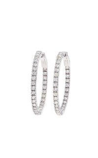Inside Out Diamond Hoops
