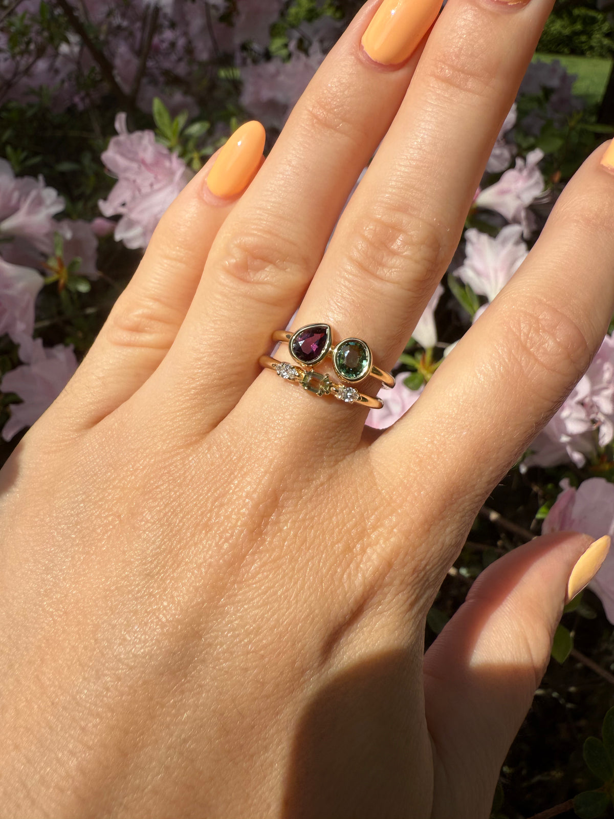 Tourmaline Toi Et Moi Ring