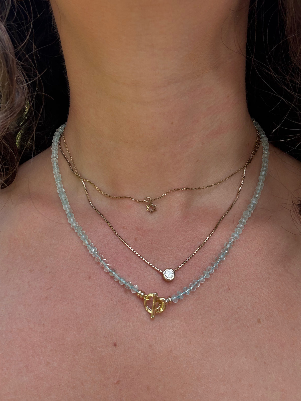 Aquamarine & Diamond Necklace