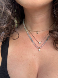 Multi-Color Aquamarine & Diamond Necklace