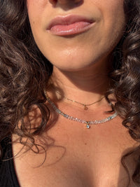 Multi-Color Aquamarine & Diamond Necklace