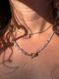 Multi-Color Aquamarine & Diamond Necklace