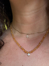 Citrine & Diamond Necklace