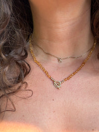 Citrine & Diamond Necklace