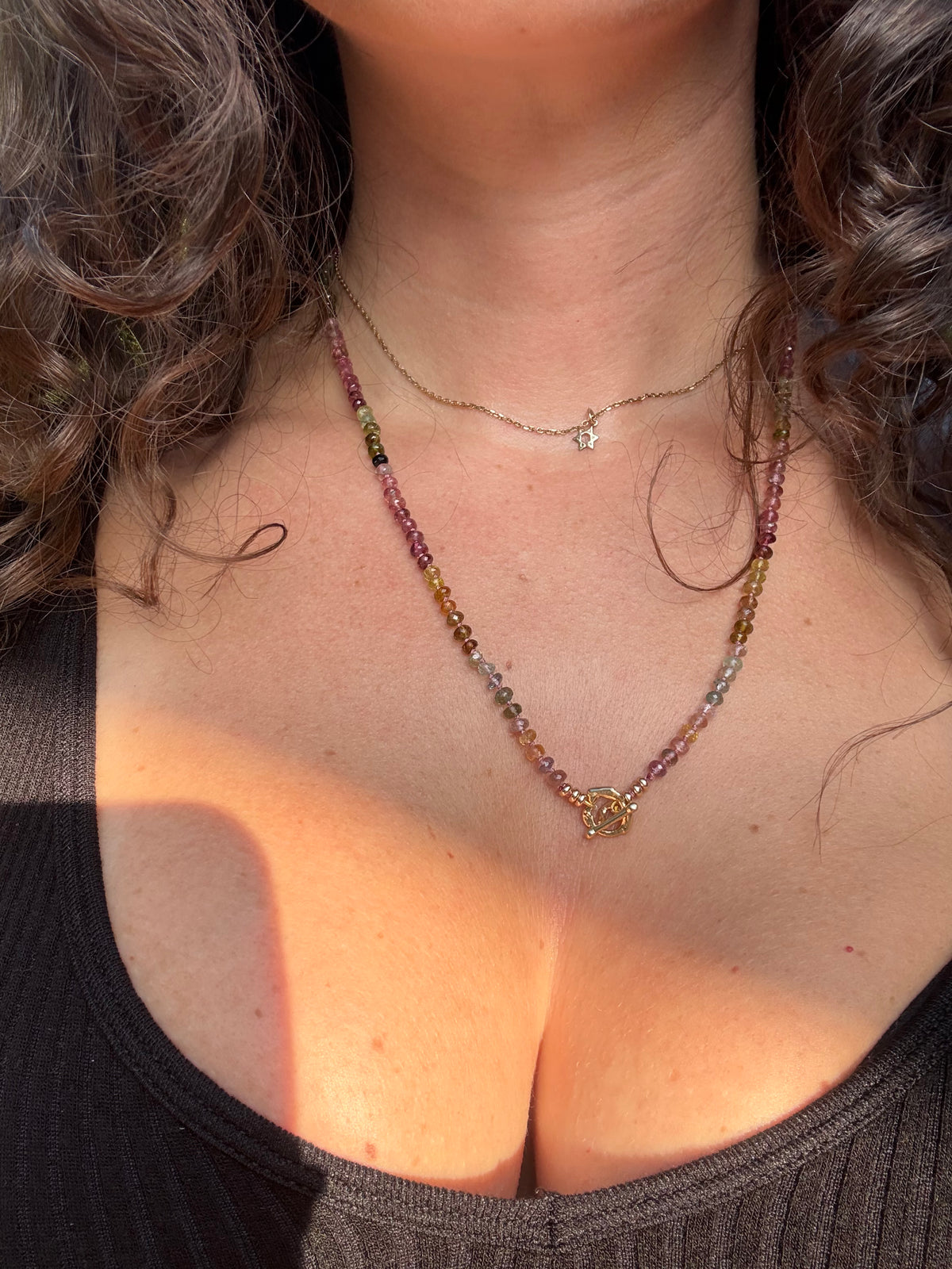 Multi-Color Tourmaline & Diamond Necklace