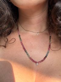 Multi-Color Tourmaline & Diamond Necklace