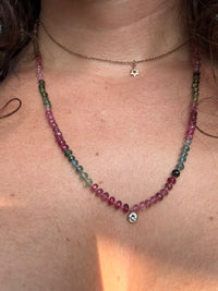 Multi-Color Tourmaline & Diamond Necklace