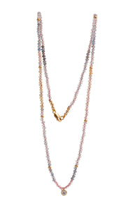 Multi-Color Aquamarine & Diamond Necklace