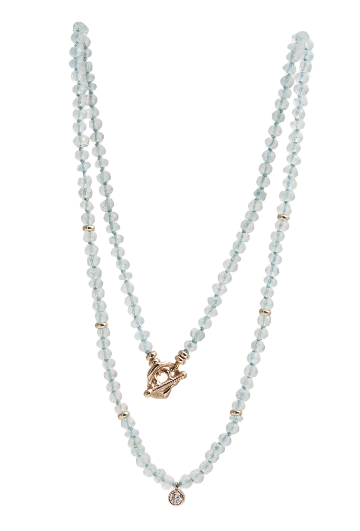 Aquamarine & Diamond Necklace