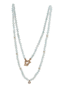 Aquamarine & Diamond Necklace