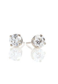 14K White Gold Laboratory-Grown Diamond Stud Earrings