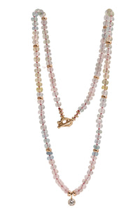 Multi-Color Aquamarine & Diamond Necklace