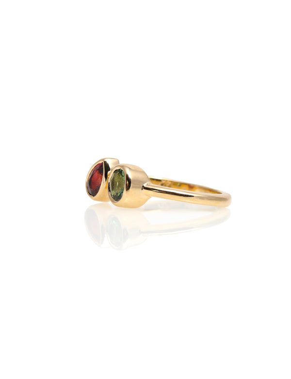 Tourmaline Toi Et Moi Ring