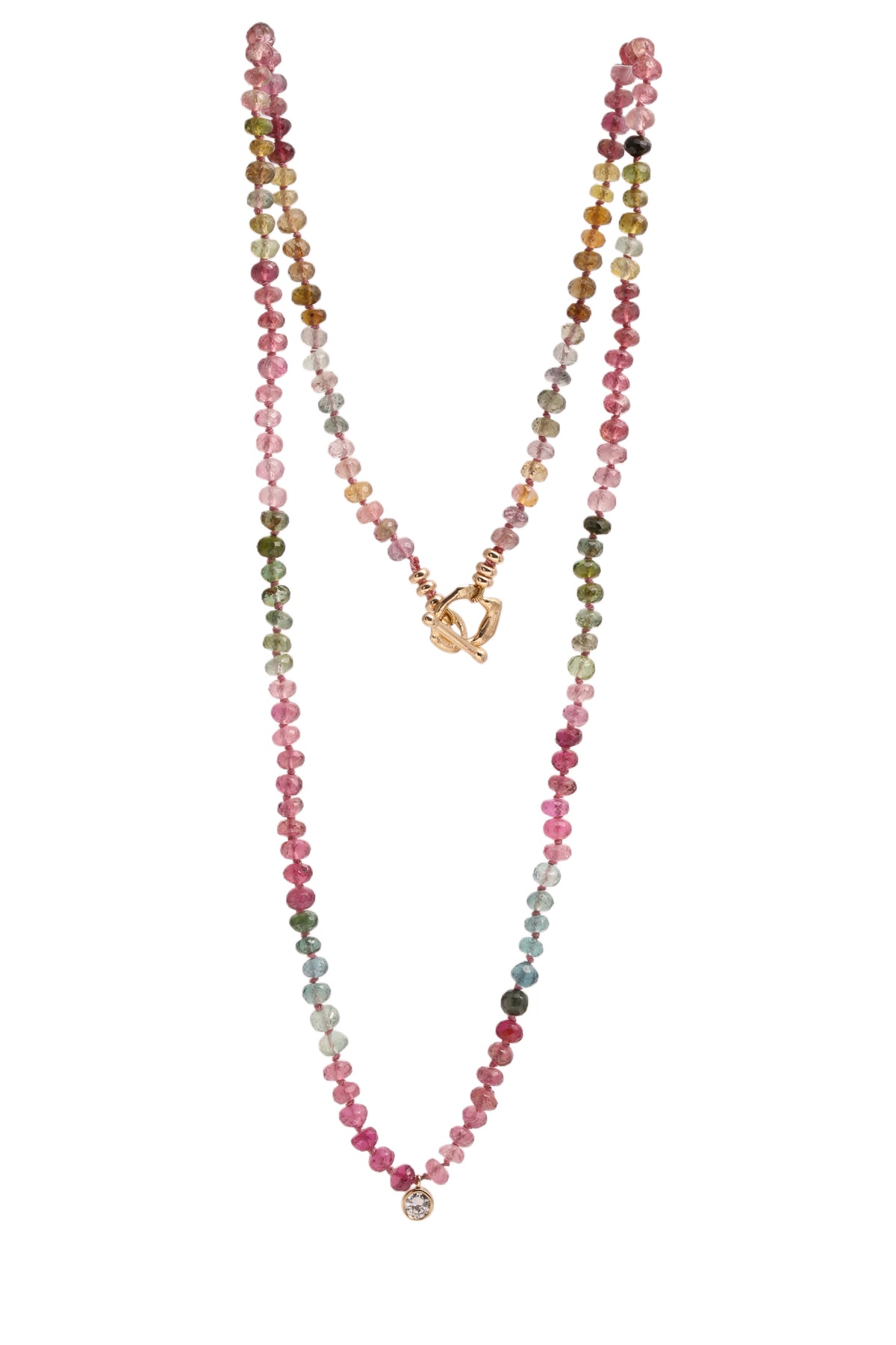 Multi-Color Tourmaline & Diamond Necklace