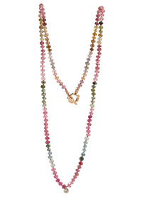 Multi-Color Tourmaline & Diamond Necklace
