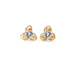 Load image into Gallery viewer, 3 Prong White Sapphire Studs
