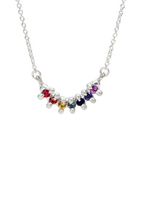 Rainbow Sapphire Pebble Necklace
